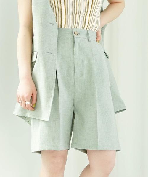 archives（アルシーヴ）の「リネン風ハーフパンツ（その他パンツ・レディース・ブラック/ベージュ/イエロー/グリーン・MEDIUM）」の6枚目の写真