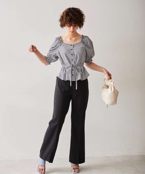 FREE'S MART（フリーズマート）の「◆ギンガムチェックパフスリーブブラウス（シャツ/ブラウス・レディース・ブラック系その他/グレー系その他/グリーン系その他・FREE）」の11枚目の写真