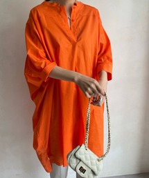 DouDou | 【WEB限定】バックギャザーオーバーシャツ(シャツ/ブラウス)