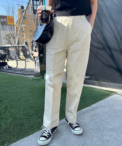 andme（アンドミー）の「コットンセンタープレスベイカーパンツ（その他パンツ・レディース・ブラック/ベージュ/ネイビー/カーキ/ホワイト/チャコールグレー/キナリ/ブラウン・S/M/L）」の17枚目の写真