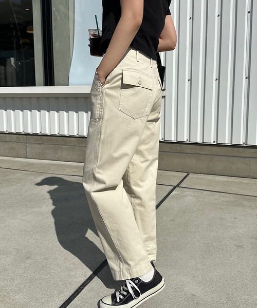 andme（アンドミー）の「コットンセンタープレスベイカーパンツ（その他パンツ・レディース・ブラック/ベージュ/ネイビー/カーキ/ホワイト/チャコールグレー/キナリ/ブラウン・S/M/L）」の19枚目の写真