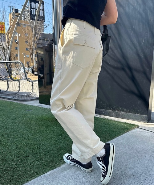 andme（アンドミー）の「コットンセンタープレスベイカーパンツ（その他パンツ・レディース・ブラック/ベージュ/ネイビー/カーキ/ホワイト/チャコールグレー/キナリ/ブラウン・S/M/L）」の16枚目の写真