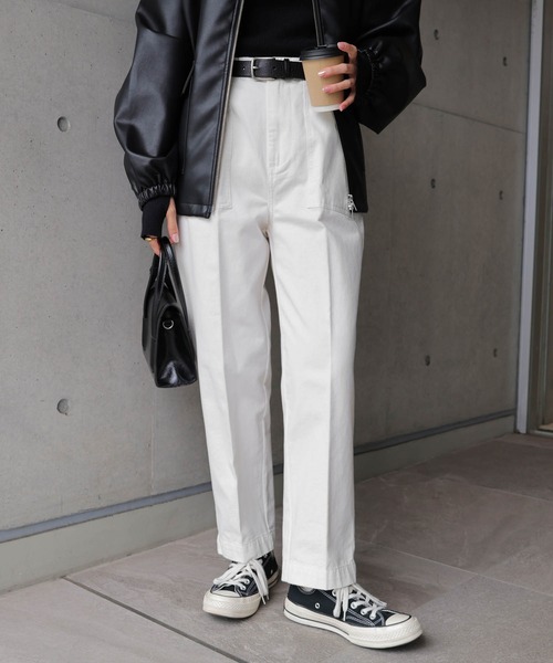 美品 MHL ファインコットンベイカーパンツ 2 ベージュ コットン ベイカー パンツ[品番：AZ000004010]｜andme（アンドミー）の