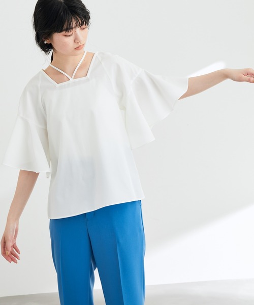 クロスストラップブラウス