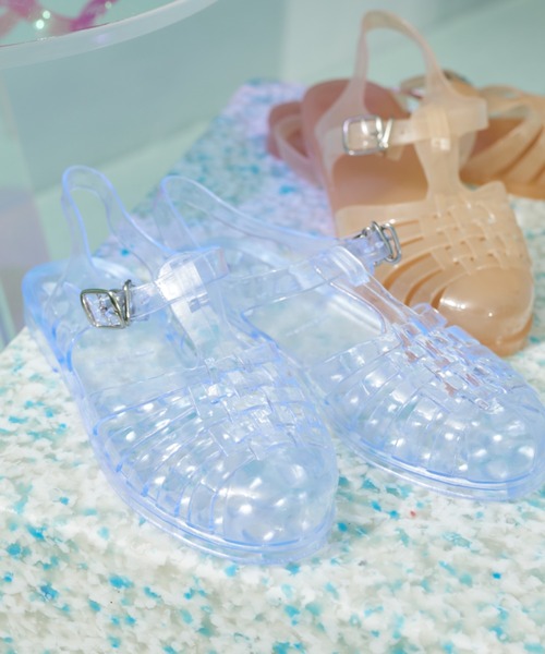 Green　Parks（グリーンパークス）の「・ジェリーサンダル（サンダル・レディース・ブラック/ベージュ/ブラウン/クリア・38/36/37）」の4枚目の写真