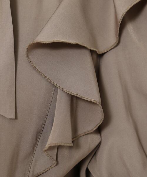 couture brooch（クチュールブローチ）の「◆マルチWAY仕様/大人フェミニンに着こなす。リボンフリルブラウス（シャツ/ブラウス・レディース・ブラック/サンドベージュ/ベビーピンク・38/40）」の16枚目の写真