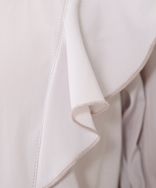 couture brooch（クチュールブローチ）の「◆マルチWAY仕様/大人フェミニンに着こなす。リボンフリルブラウス（シャツ/ブラウス・レディース・ブラック/サンドベージュ/ベビーピンク・38/40）」の17枚目の写真