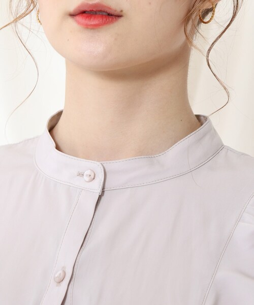 couture brooch（クチュールブローチ）の「◆マルチWAY仕様/大人フェミニンに着こなす。リボンフリルブラウス（シャツ/ブラウス・レディース・ブラック/サンドベージュ/ベビーピンク・38/40）」の21枚目の写真