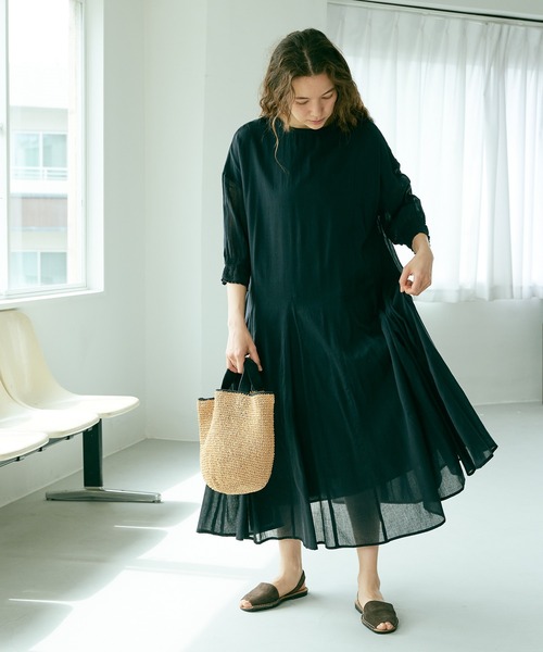 PUAL CE CIN(ピュアルセシン)の「インドコットンボイルワンピース(ワンピース・レディース・ホワイト/ブラック/グリーン/ブルー/ピンク・FREE)」の11枚目の写真