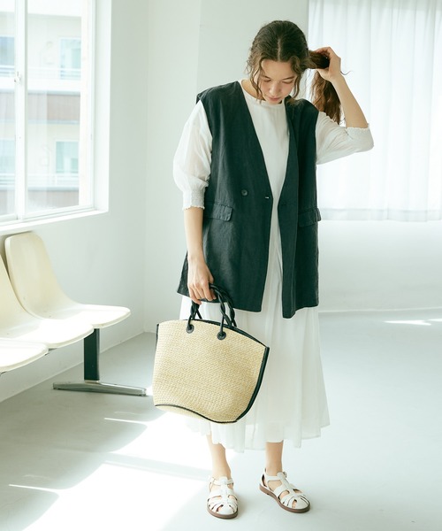 PUAL CE CIN(ピュアルセシン)の「インドコットンボイルワンピース(ワンピース・レディース・ホワイト/ブラック/グリーン/ブルー/ピンク・FREE)」の14枚目の写真