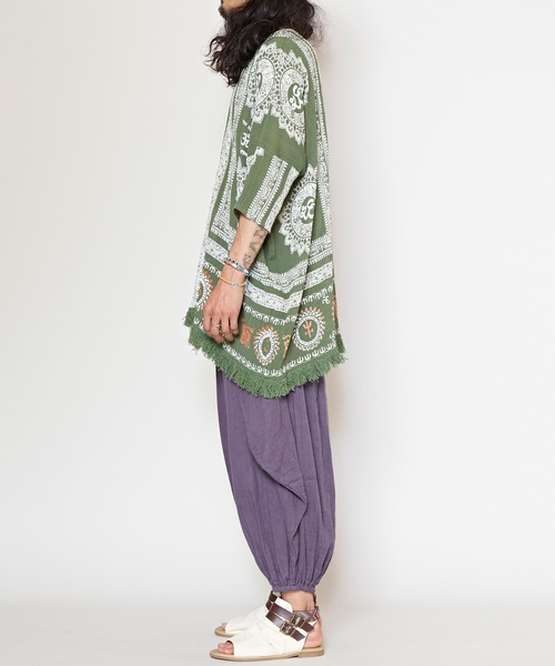 チャイハネ（チャイハネ）の「【チャイハネ】グルティラフリンジMEN'Sトップス（その他トップス・メンズ・パープル/ネイビー/グレー/オフホワイト/ブラウン/ホワイト系その他/ブラック×ホワイト/カーキ/ブルー・FREE）」の15枚目の写真