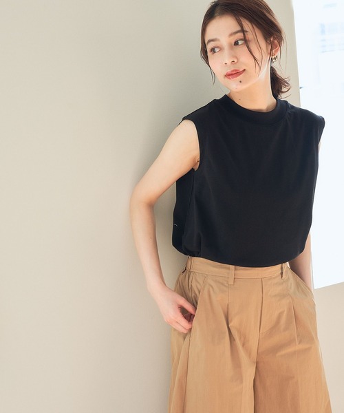 studio CLIP（スタディオクリップ）の「汗染み防止ノースリTシャツ（Tシャツ/カットソー・レディース・ブラウン系その他/ライトグレー/ブラック・FREE）」の2枚目の写真