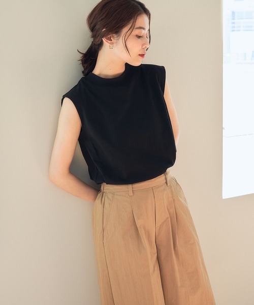 studio CLIP（スタディオクリップ）の「汗染み防止ノースリTシャツ（Tシャツ/カットソー・レディース・ブラウン系その他/ライトグレー/ブラック・FREE）」の10枚目の写真