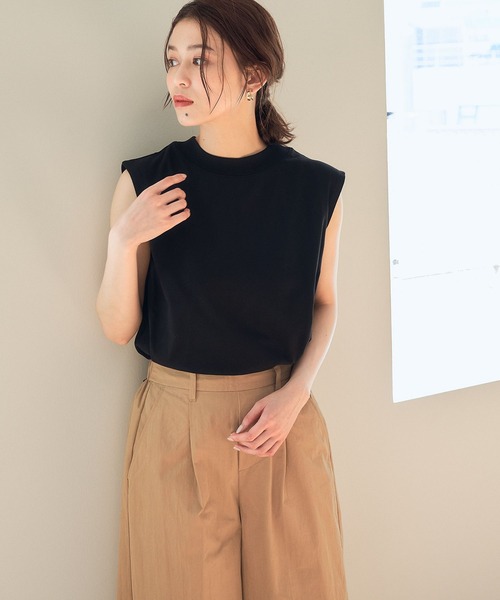 studio CLIP（スタディオクリップ）の「汗染み防止ノースリTシャツ（Tシャツ/カットソー・レディース・ブラウン系その他/ライトグレー/ブラック・FREE）」の6枚目の写真