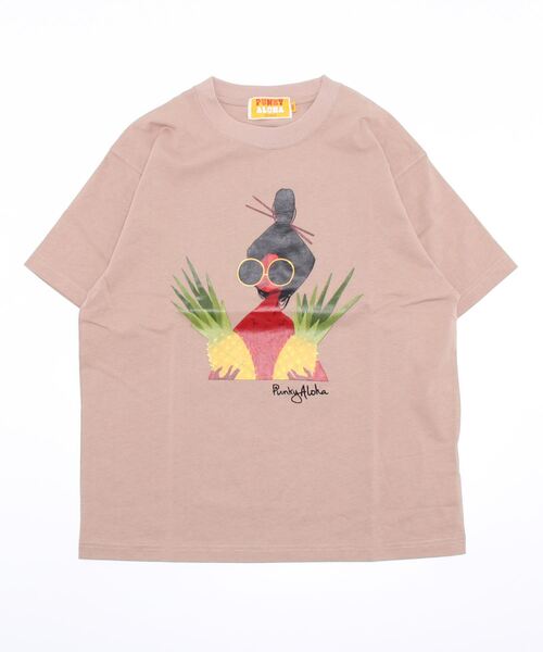 Import & Select(インポートアンドセレクト)の「【PUNKY ALOHA】 SS TEE / 半袖Tシャツ(Tシャツ/カットソー・レディース・ブラック/ベージュ/ホワイト系1・FREE)」の3枚目の写真