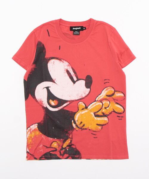 Desigual(デシグアル)の「ミッキーマウス Tシャツ(Tシャツ/カットソー・レディース・ホワイト/レッド・XS/M/S/L/XL)」の4枚目の写真