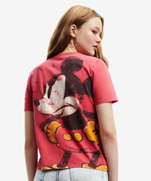 Desigual(デシグアル)の「ミッキーマウス Tシャツ(Tシャツ/カットソー・レディース・ホワイト/レッド・XS/M/S/L/XL)」の6枚目の写真