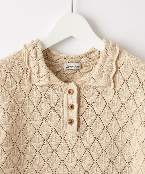 Steven Alan(スティーブンアラン)の「<Steven Alan>EYELET COTTON KNIT PULLOVER/ニット(ニット/セーター・レディース・ダークブラウン/ナチュラル/オリーブ・FREE)」の13枚目の写真