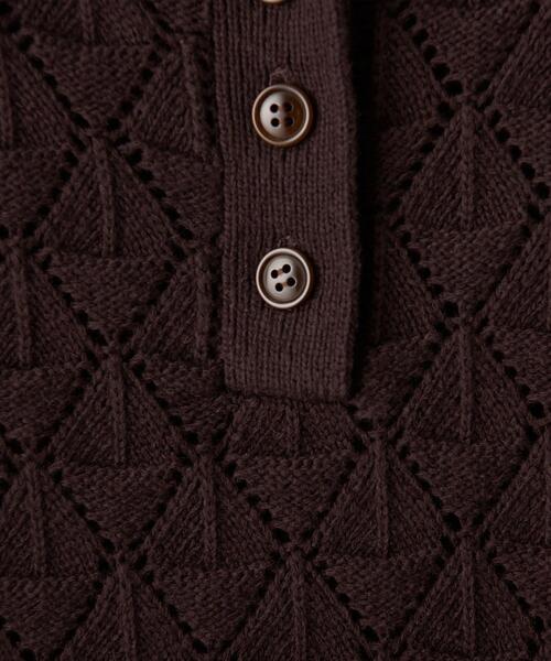 Steven Alan(スティーブンアラン)の「<Steven Alan>EYELET COTTON KNIT PULLOVER/ニット(ニット/セーター・レディース・ダークブラウン/ナチュラル/オリーブ・FREE)」の7枚目の写真