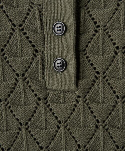 Steven Alan(スティーブンアラン)の「<Steven Alan>EYELET COTTON KNIT PULLOVER/ニット(ニット/セーター・レディース・ダークブラウン/ナチュラル/オリーブ・FREE)」の5枚目の写真
