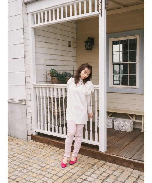 MIRO AMURETTE（ミロアミュレット）の「gingham check pagins/ギンガムチェックレギンス（その他パンツ・レディース・ブラック×ホワイト/ピンク・FREE）」の17枚目の写真