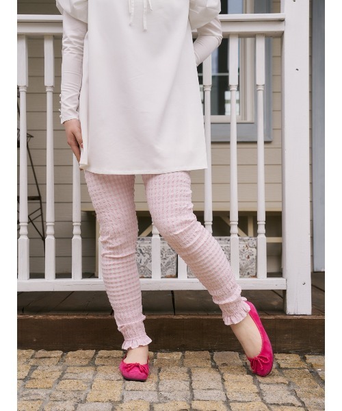 MIRO AMURETTE（ミロアミュレット）の「gingham check pagins/ギンガムチェックレギンス（その他パンツ・レディース・ブラック×ホワイト/ピンク・FREE）」の16枚目の写真