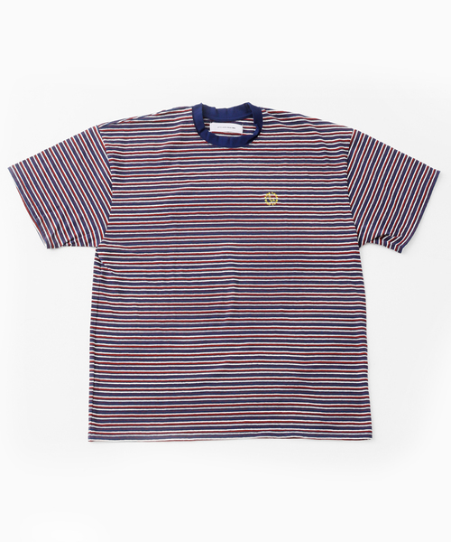 JOURNAL STANDARD（ジャーナルスタンダード）の「“国内exclusive”【PPSC/ピンポン サーフ クラブ for JS】ボーダー Tシャツ（Tシャツ/カットソー・メンズ・ネイビー/キャメル・MEDIUM/LARGE）」の2枚目の写真