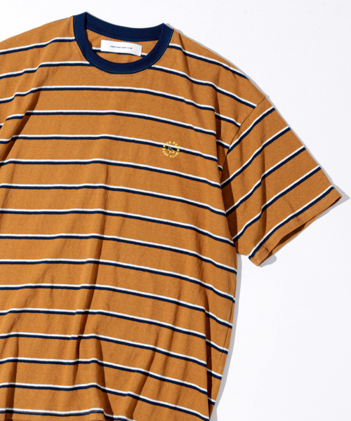 JOURNAL STANDARD（ジャーナルスタンダード）の「“国内exclusive”【PPSC/ピンポン サーフ クラブ for JS】ボーダー Tシャツ（Tシャツ/カットソー・メンズ・ネイビー/キャメル・MEDIUM/LARGE）」の3枚目の写真