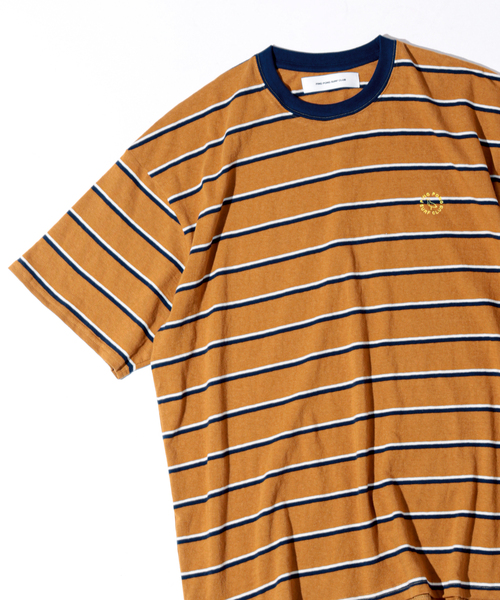 JOURNAL STANDARD（ジャーナルスタンダード）の「“国内exclusive”【PPSC/ピンポン サーフ クラブ for JS】ボーダー Tシャツ（Tシャツ/カットソー・メンズ・ネイビー/キャメル・MEDIUM/LARGE）」の4枚目の写真