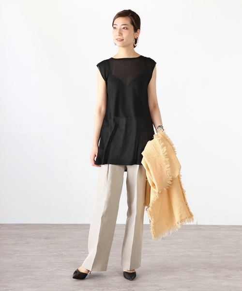 VERMEIL par iena(ヴェルメイユパーイエナ)の「【ESLOW/エスロー】バックドレープセーター◆(ニット/セーター・レディース・ブラック/サックスブルー・FREE)」の3枚目の写真