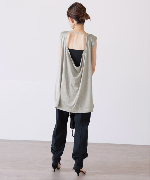 VERMEIL par iena(ヴェルメイユパーイエナ)の「【ESLOW/エスロー】バックドレープセーター◆(ニット/セーター・レディース・ブラック/サックスブルー・FREE)」の11枚目の写真