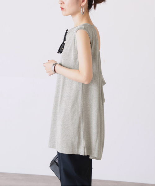VERMEIL par iena(ヴェルメイユパーイエナ)の「【ESLOW/エスロー】バックドレープセーター◆(ニット/セーター・レディース・ブラック/サックスブルー・FREE)」の14枚目の写真