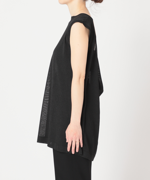 VERMEIL par iena(ヴェルメイユパーイエナ)の「【ESLOW/エスロー】バックドレープセーター◆(ニット/セーター・レディース・ブラック/サックスブルー・FREE)」の20枚目の写真