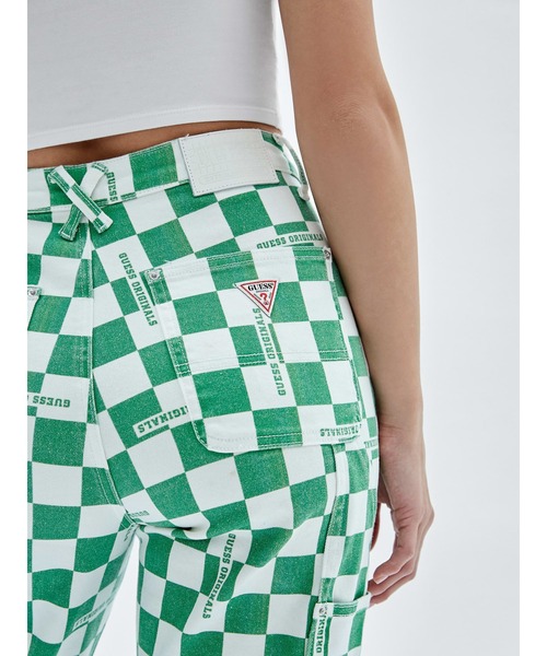 Guess(ゲス)の「GUESS Originals Checkered Carpenter Denim Pants(デニムパンツ・レディース・ベージュ/グリーン・24inch/27inch/25inch/26inch)」の10枚目の写真