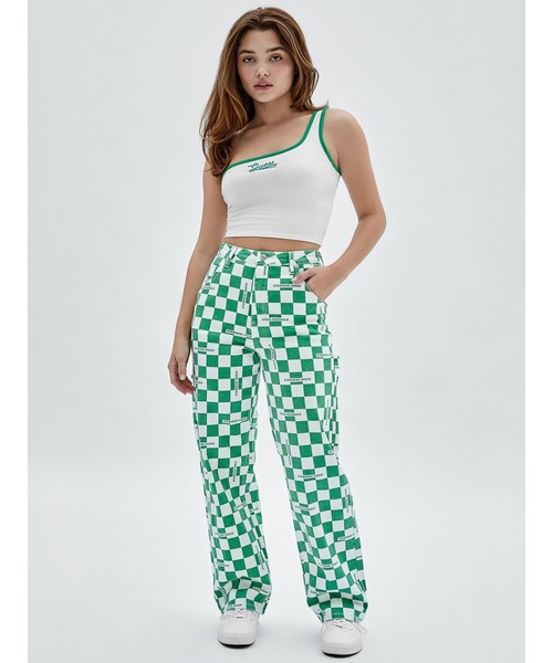 Guess(ゲス)の「GUESS Originals Checkered Carpenter Denim Pants(デニムパンツ・レディース・ベージュ/グリーン・24inch/27inch/25inch/26inch)」の15枚目の写真