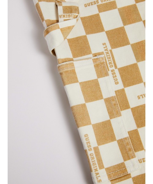 Guess(ゲス)の「GUESS Originals Checkered Carpenter Denim Pants(デニムパンツ・レディース・ベージュ/グリーン・24inch/27inch/25inch/26inch)」の4枚目の写真