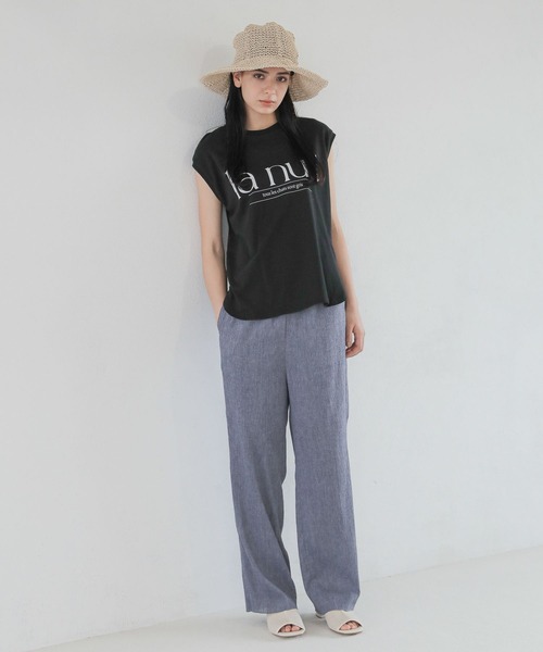 LAKOLE（ラコレ）の「BIGロゴスリーブレスTシャツ / 299131（Tシャツ/カットソー・レディース・ブラック/オフホワイト/ベージュ・SMALL/MEDIUM）」の10枚目の写真