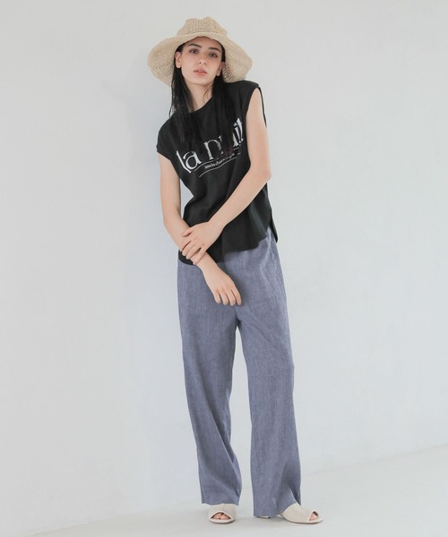 LAKOLE（ラコレ）の「BIGロゴスリーブレスTシャツ / 299131（Tシャツ/カットソー・レディース・ブラック/オフホワイト/ベージュ・SMALL/MEDIUM）」の12枚目の写真