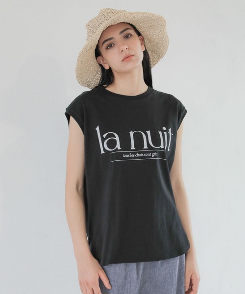 LAKOLE（ラコレ）の「BIGロゴスリーブレスTシャツ / 299131（Tシャツ/カットソー・レディース・ブラック/オフホワイト/ベージュ・SMALL/MEDIUM）」の13枚目の写真