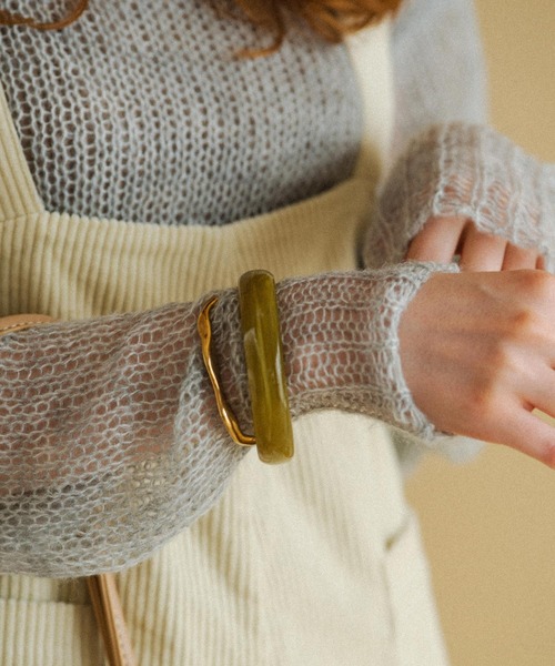 Crisp（クリスプ）の「マーブルバングル（バングル/リストバンド・レディース・ブラウン/グリーン・FREE）」の4枚目の写真