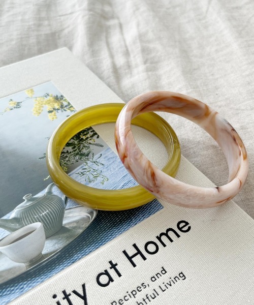 Crisp（クリスプ）の「マーブルバングル（バングル/リストバンド・レディース・ブラウン/グリーン・FREE）」の6枚目の写真