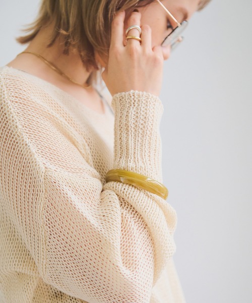 Crisp（クリスプ）の「マーブルバングル（バングル/リストバンド・レディース・ブラウン/グリーン・FREE）」の17枚目の写真