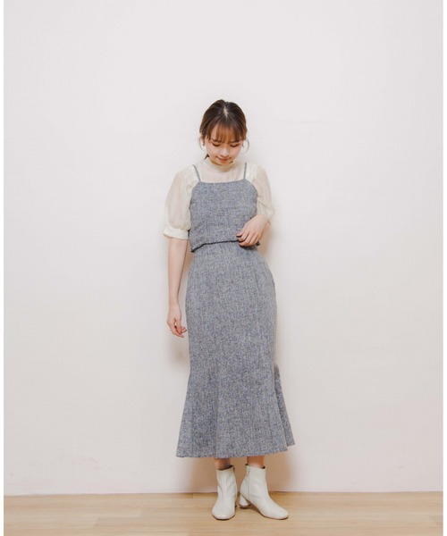 flower（フラワー）の「フリンジツイードビスチェ（ベスト・レディース・グレー/ベージュ・FREE）」の8枚目の写真