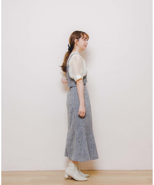 flower（フラワー）の「フリンジツイードビスチェ（ベスト・レディース・グレー/ベージュ・FREE）」の18枚目の写真