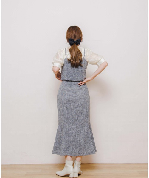 flower（フラワー）の「フリンジツイードビスチェ（ベスト・レディース・グレー/ベージュ・FREE）」の13枚目の写真