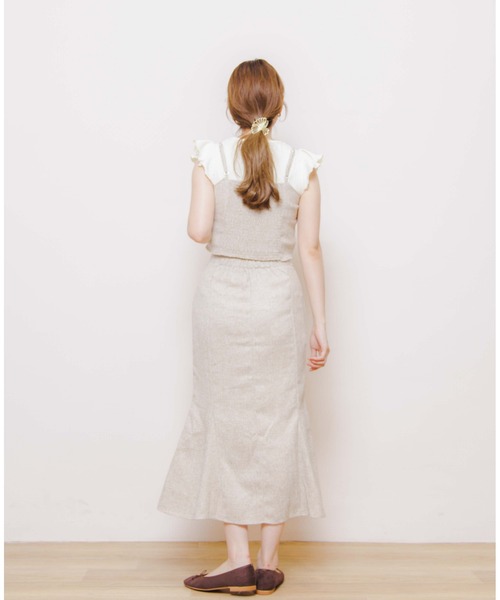 flower（フラワー）の「フリンジツイードビスチェ（ベスト・レディース・グレー/ベージュ・FREE）」の9枚目の写真