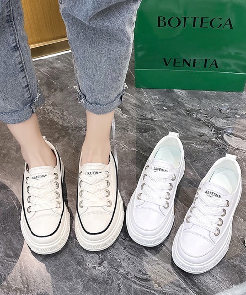 Futier land（フューティアランド）の「ミニマル厚底スニーカー（スニーカー・レディース・ホワイト/ブラック・35/36/37/38/39/40）」の9枚目の写真