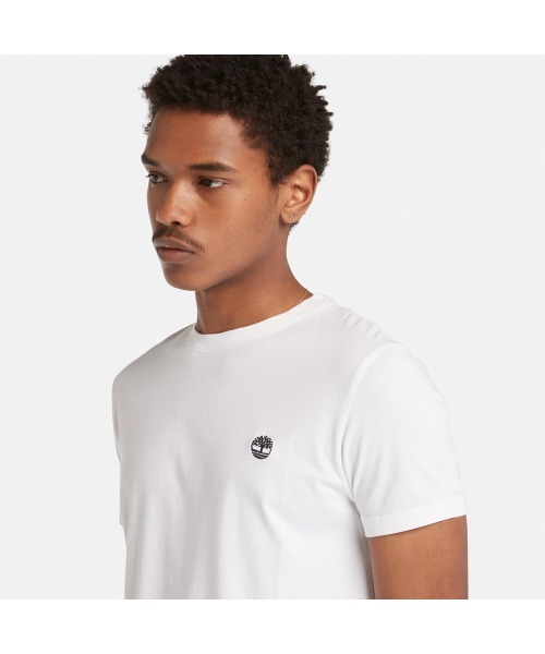 Timberland(ティンバーランド)の「半袖 スリム クルー Tシャツ メンズ(Tシャツ/カットソー・メンズ・ホワイト・MEDIUM/X-SMALL/SMALL/LARGE/X-LARGE/XX-LARGE)」の4枚目の写真