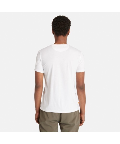 Timberland(ティンバーランド)の「半袖 スリム クルー Tシャツ メンズ(Tシャツ/カットソー・メンズ・ホワイト・MEDIUM/X-SMALL/SMALL/LARGE/X-LARGE/XX-LARGE)」の2枚目の写真