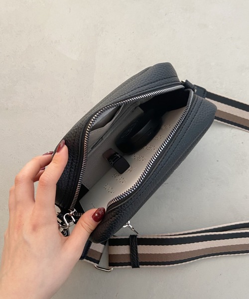 セール】square leather shoulder bag／PUスクエアミニ